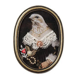 Victorian Hand-Painted Bird Pin