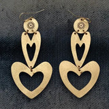 Small Open Hearts Earrings