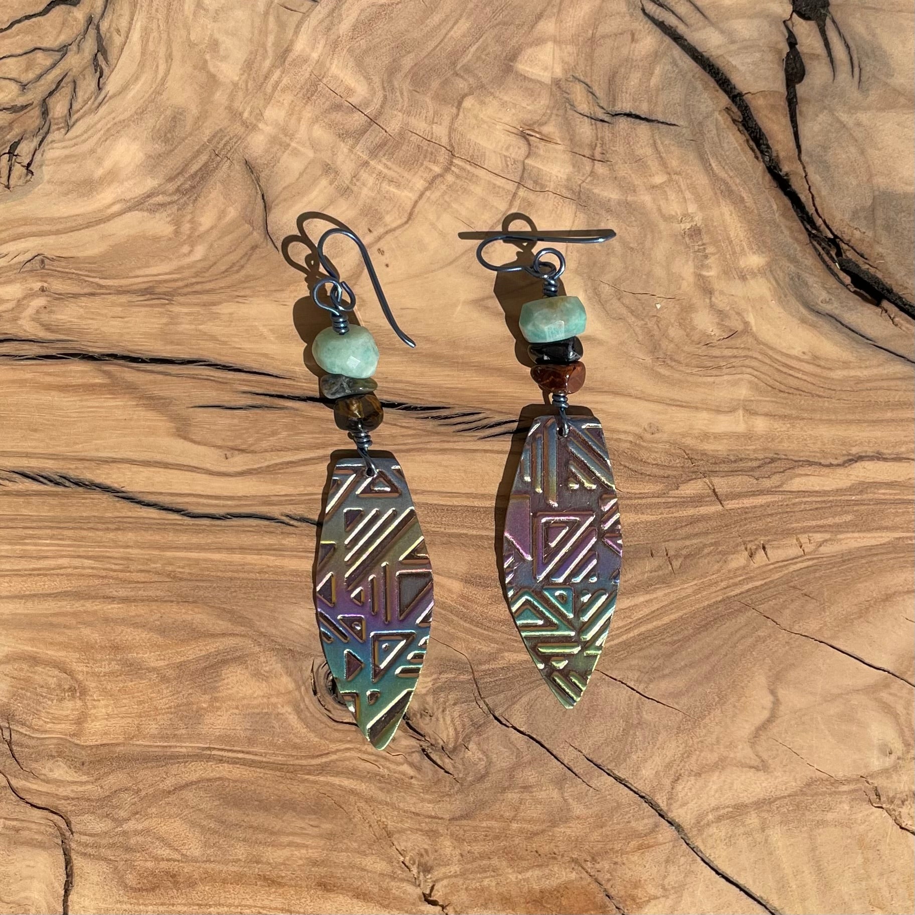 Art Deco Totem Earrings