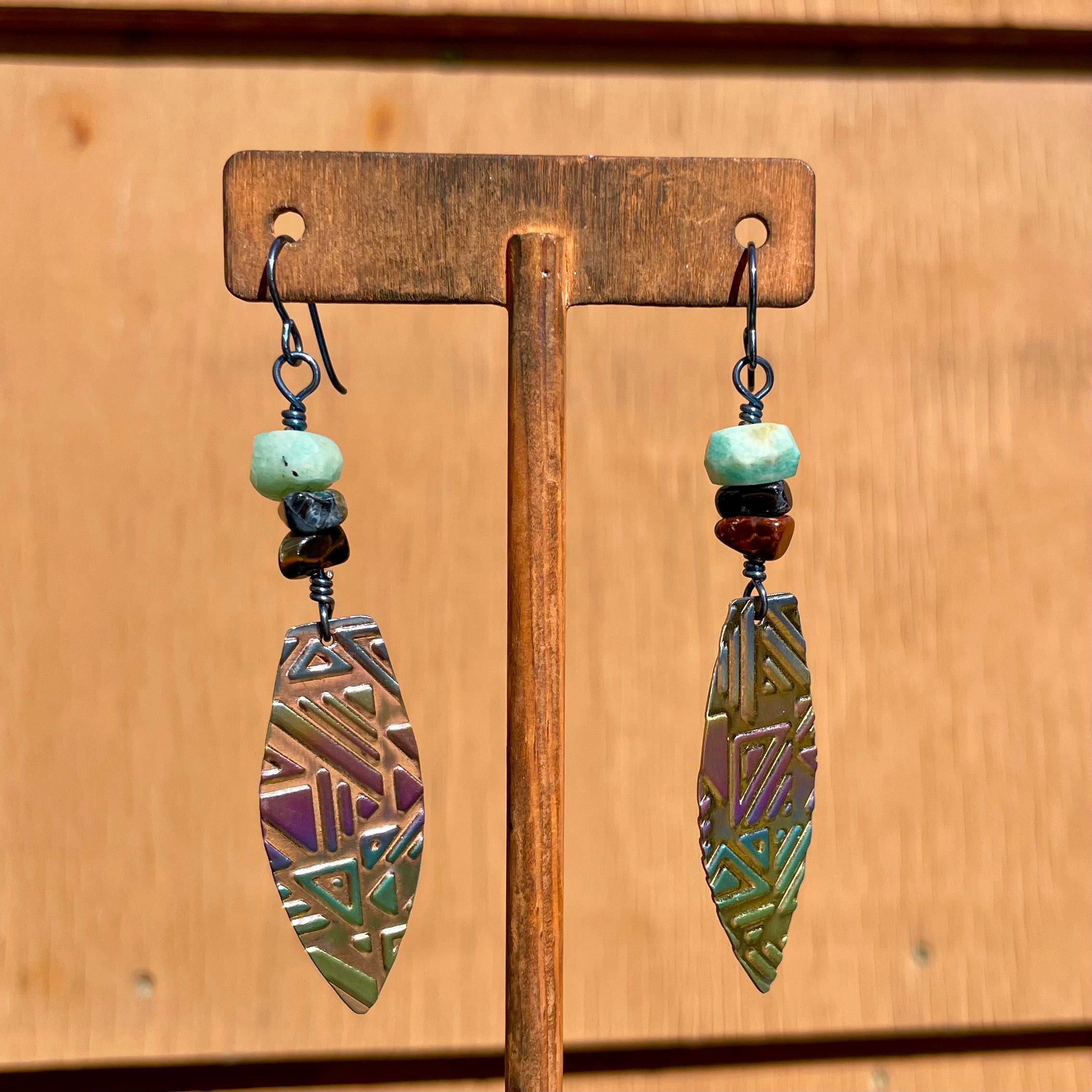 Art Deco Totem Earrings