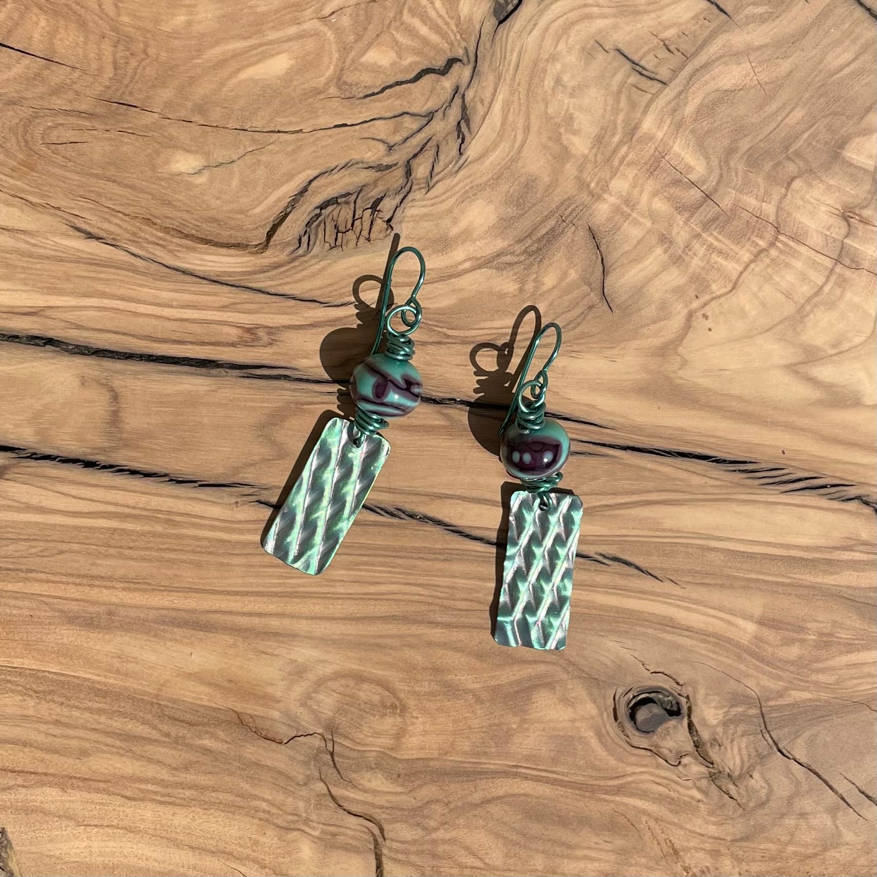 Beaded Grid Earrings