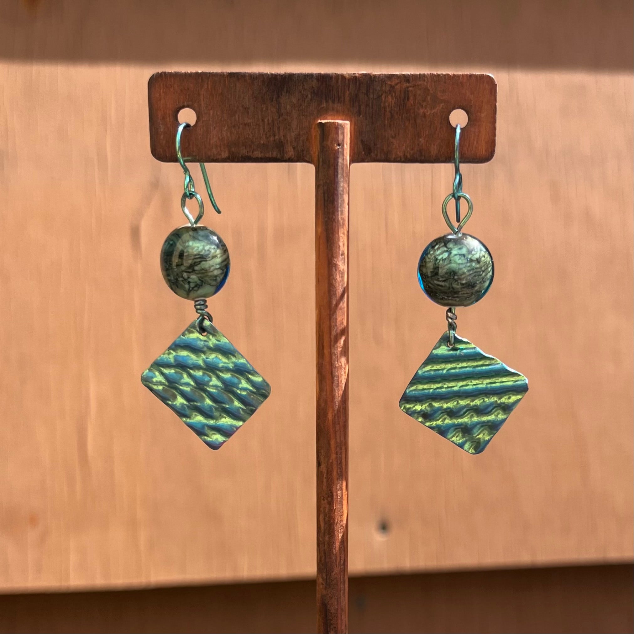Beaded Grid Earrings (2)