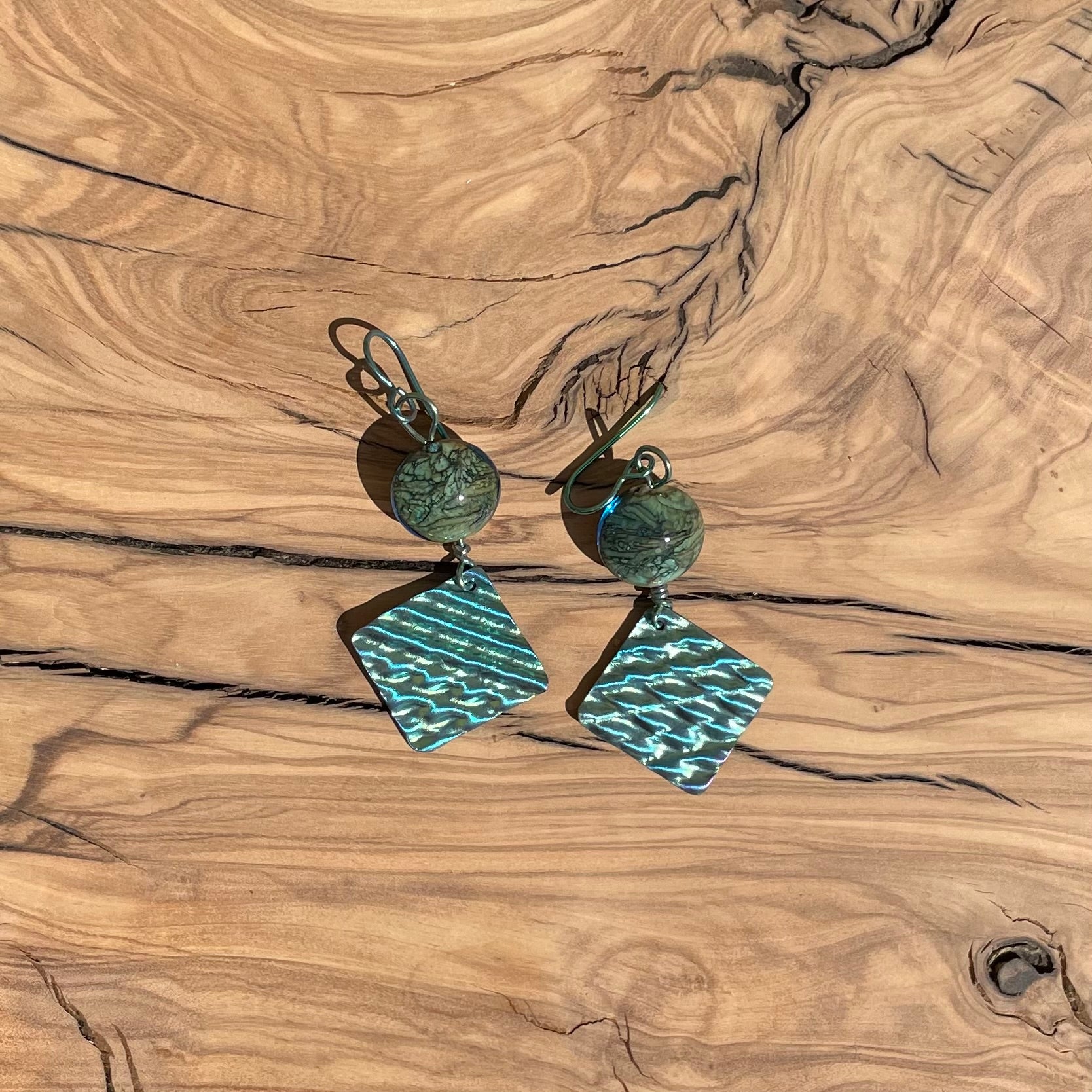 Beaded Grid Earrings (2)