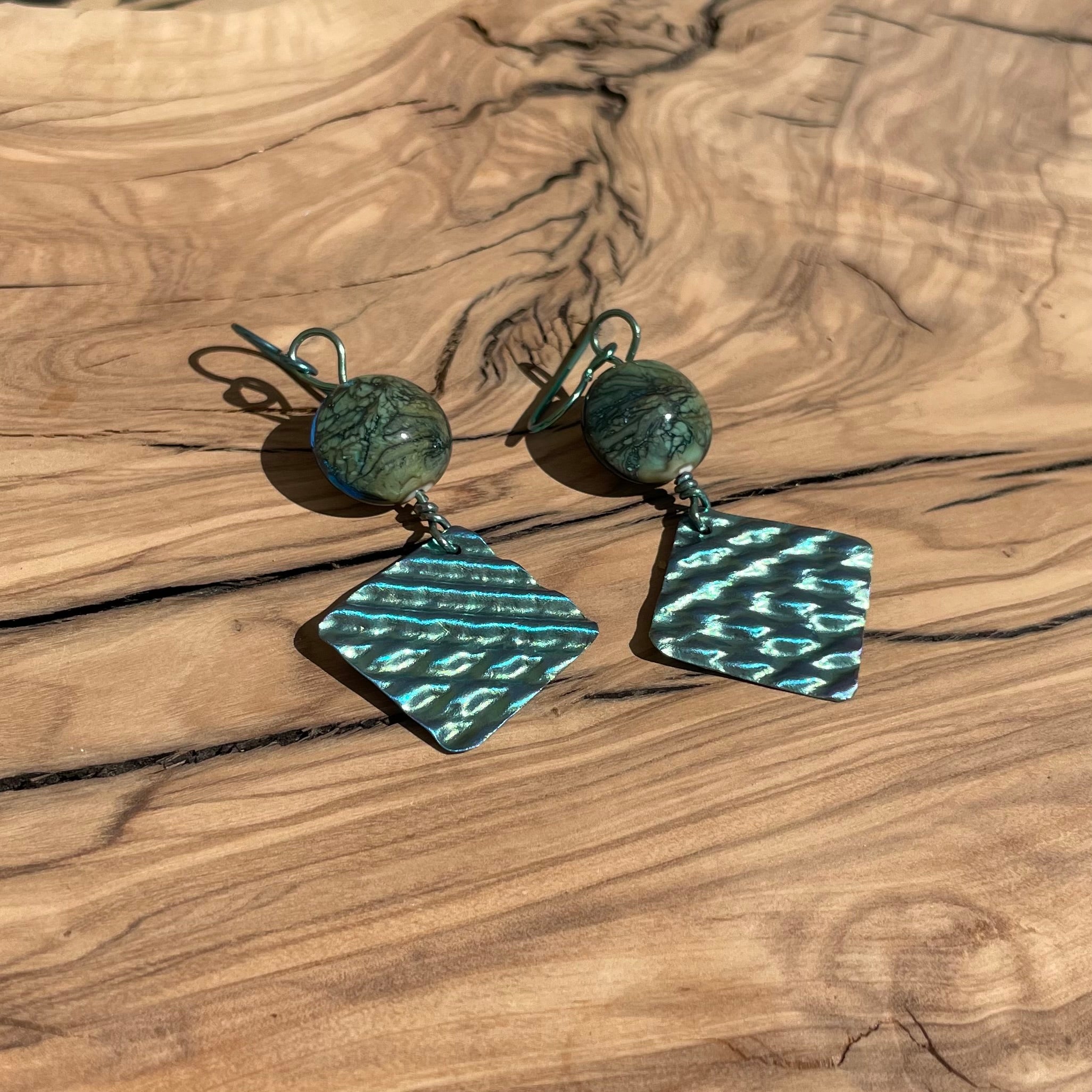 Beaded Grid Earrings (2)