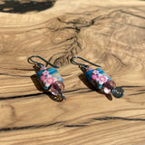 Decoupage Flowers Earrings