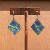 Diamond Earrings (Blue)