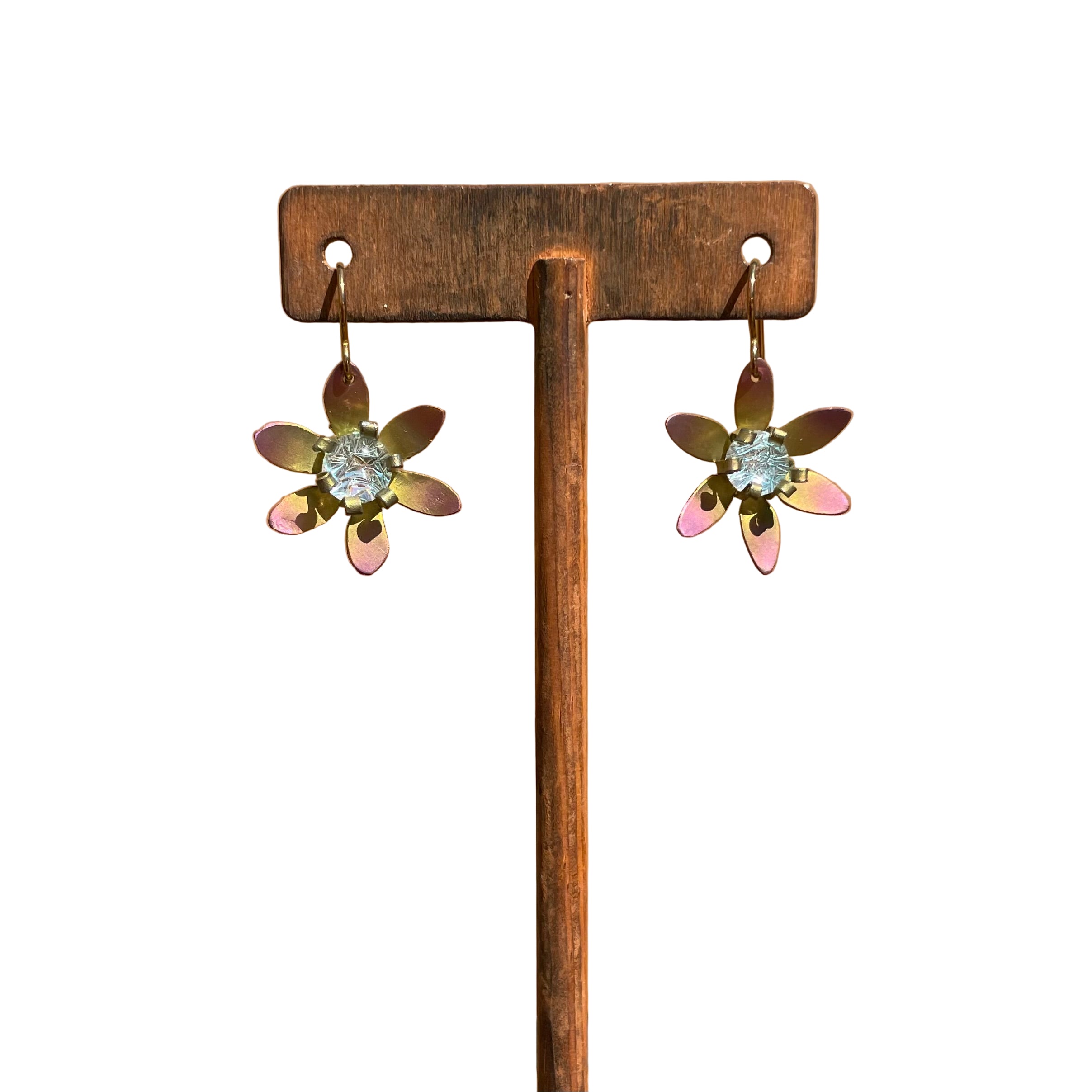 Dichroic Flower Earrings