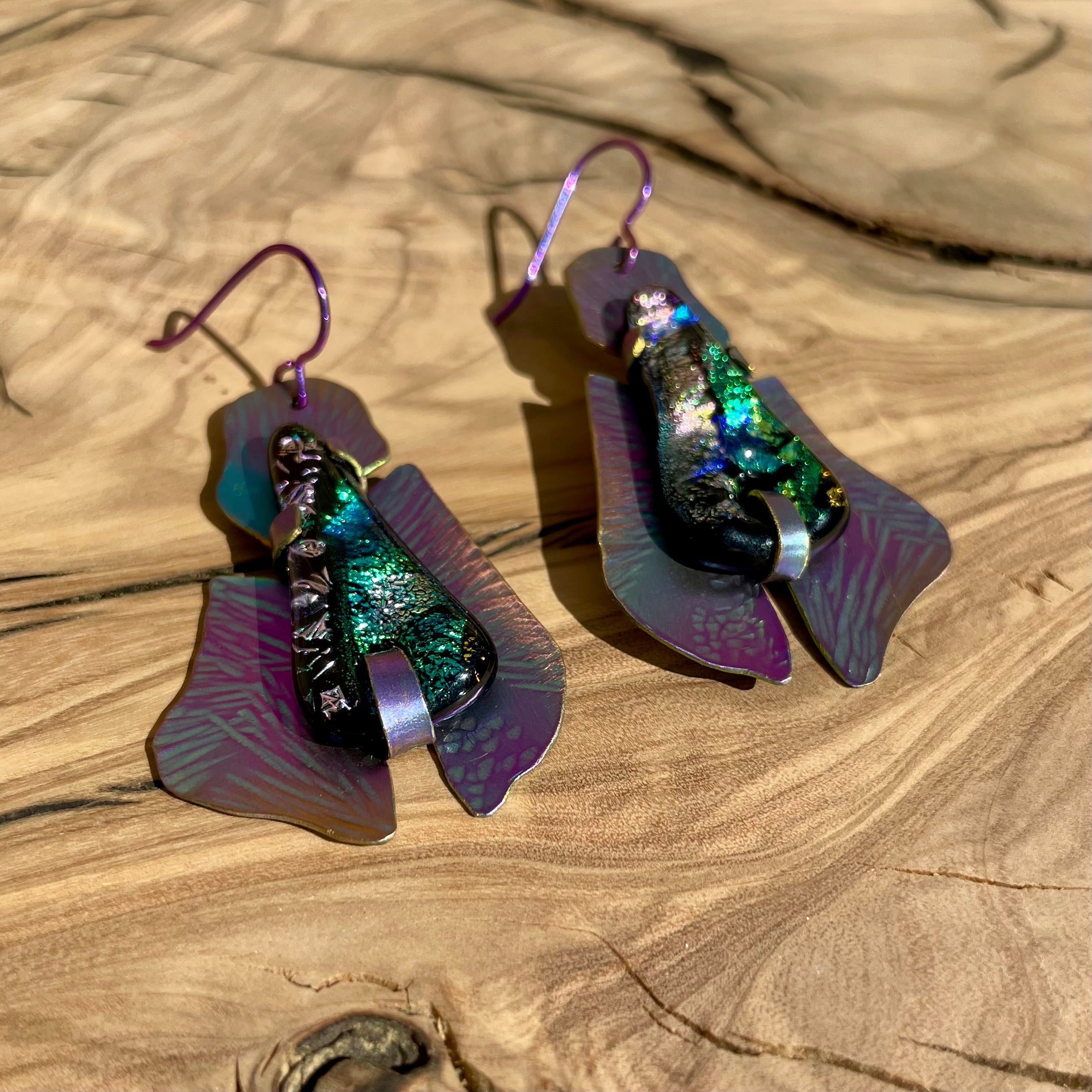 Dichroic Sparkle Earrings