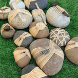 Rattan Wrapped Rocks