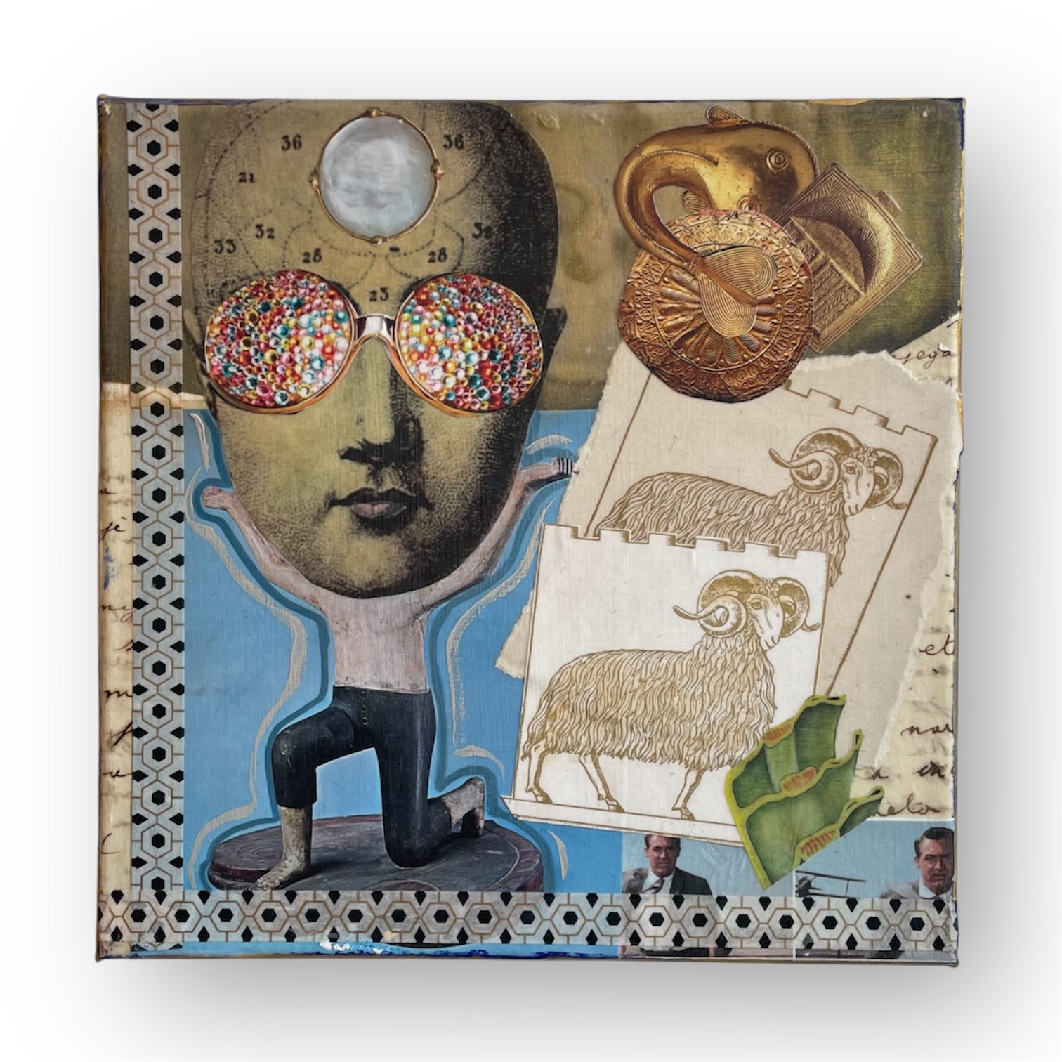 Phrenology Head Collages
