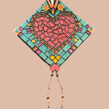 Sacred Heart Diamond Mosaic Wall Hanging