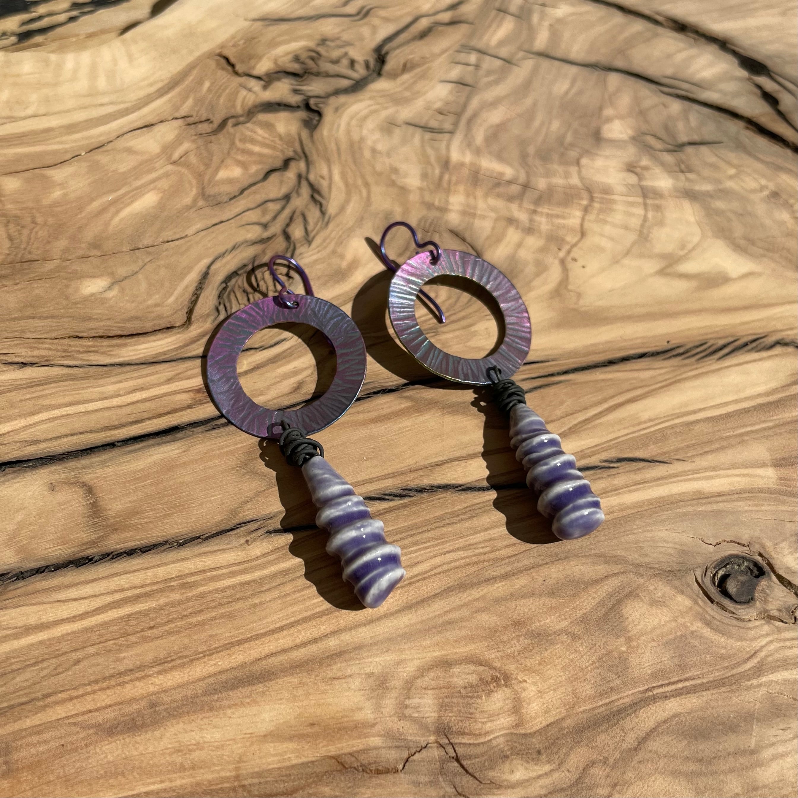 Porcelain Circle Earrings