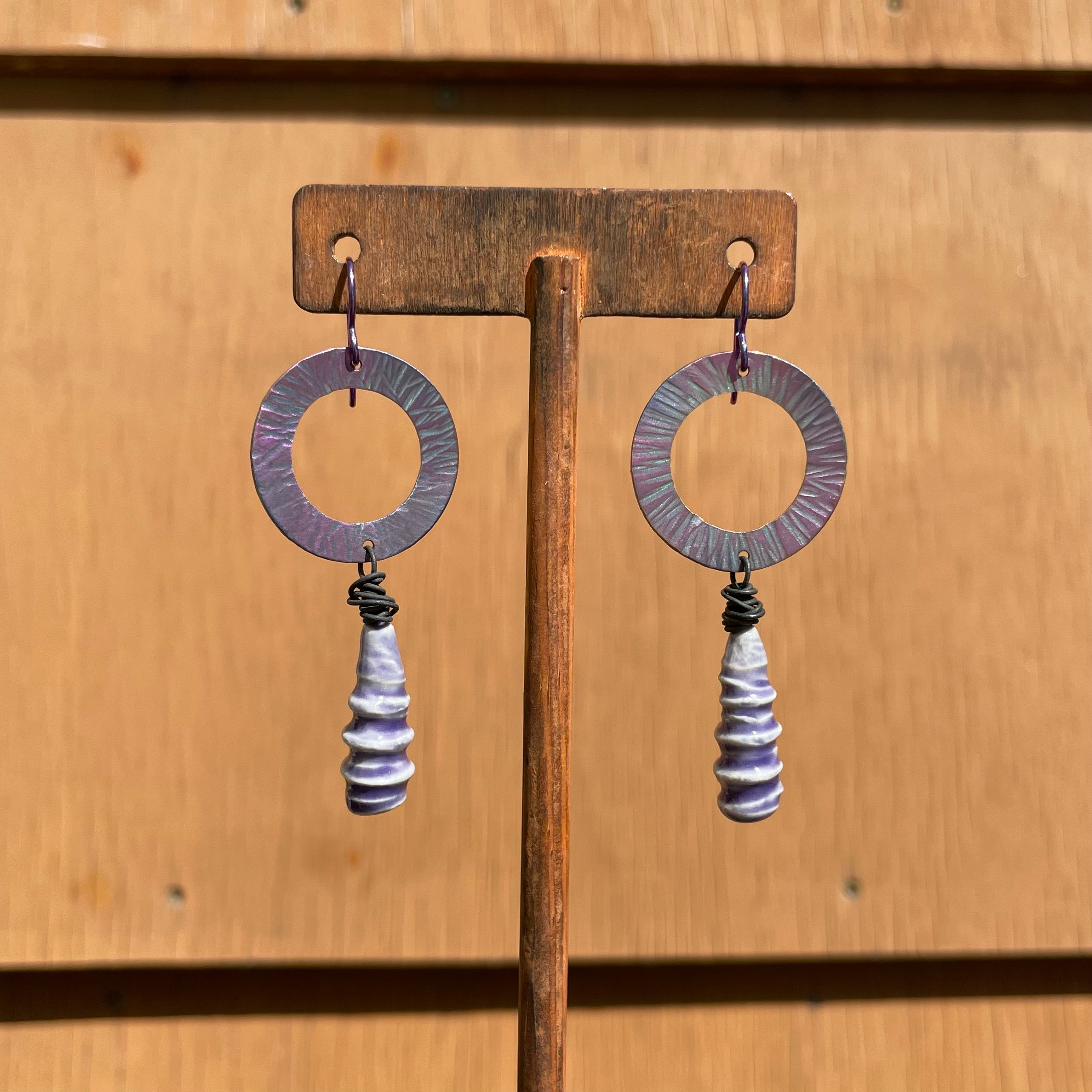 Porcelain Circle Earrings