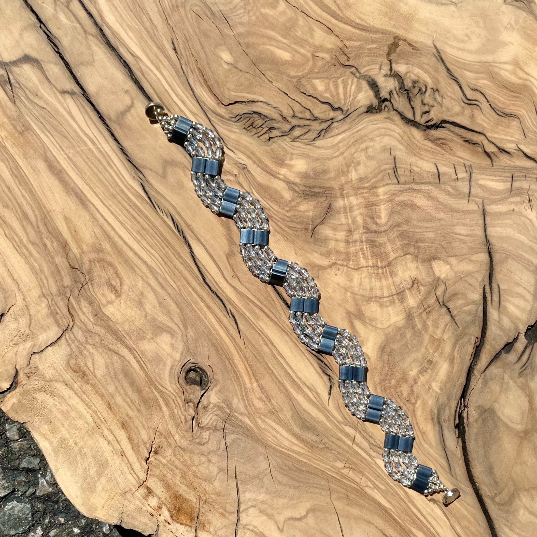 Wave Bracelet (Blue/Slate)