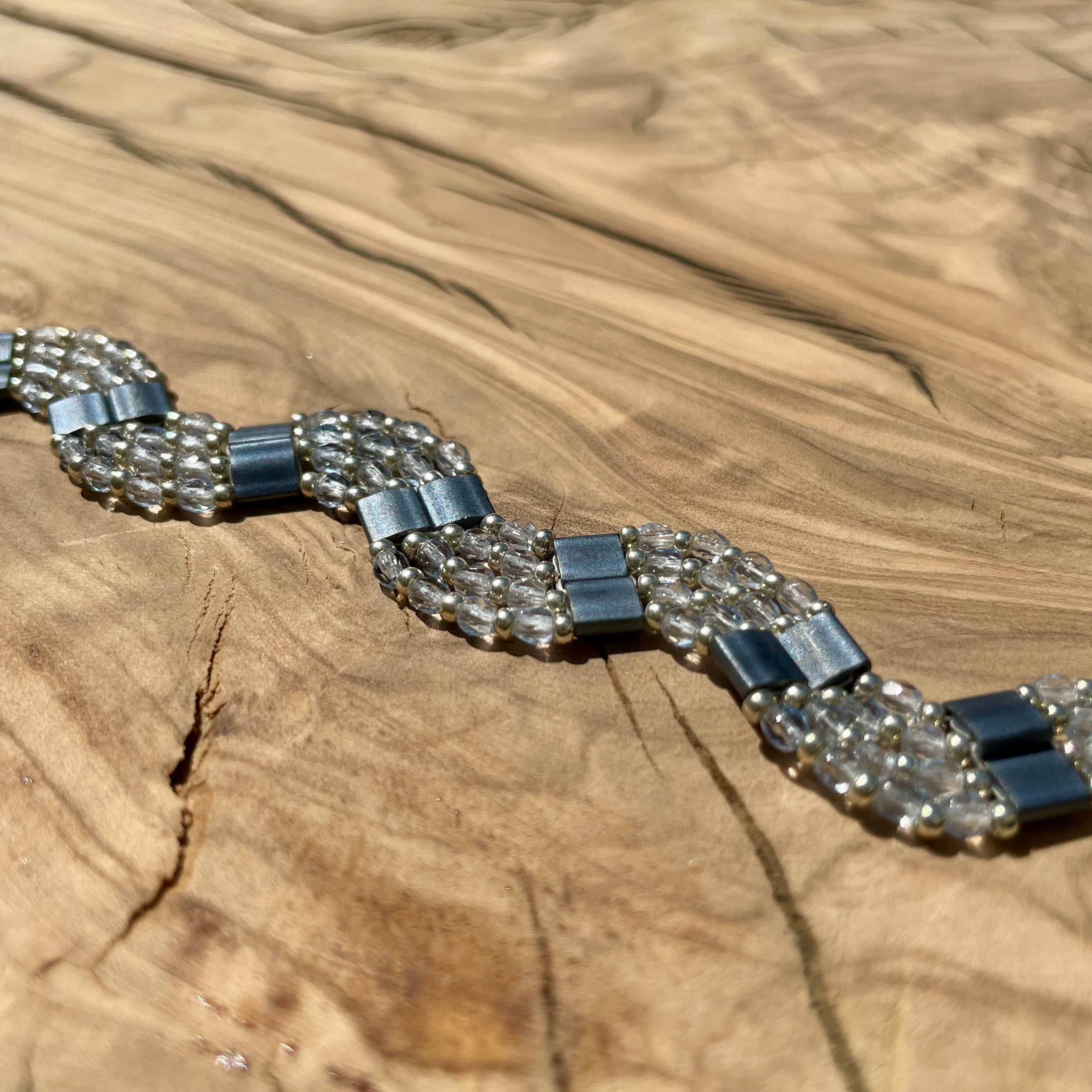 Wave Bracelet (Blue/Slate)
