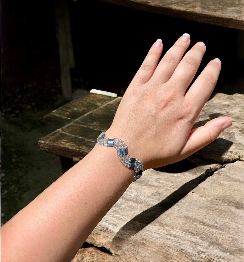 Wave Bracelet (Blue/Slate)